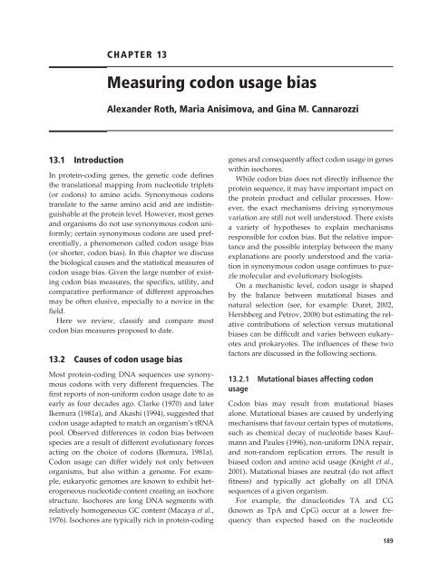 Codon Evolution Mechanisms and Models