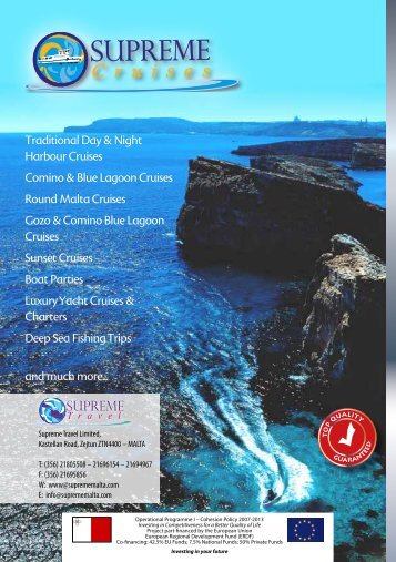 Sup Cruises Brochure - July 2012 - S Version ... - Malta Sightseeing