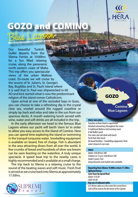 Sup Cruises Brochure - July 2012 - S Version ... - Malta Sightseeing