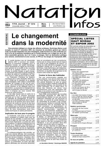 Le changement dans la modernité - Fédération Française de Natation