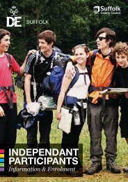 INDEPENDANT PARTICIPANTS - DofE in Suffolk