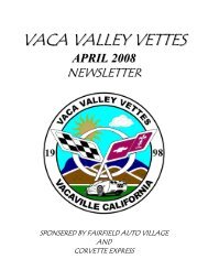 VACA VALLEY VETTES BOARD OF DIRECTORS 2006