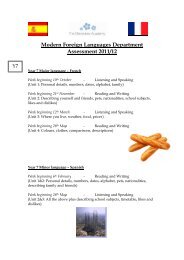 MFL Assessments 2011-12.pdf - The Belvedere Academy