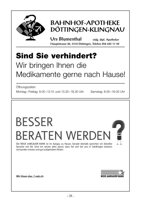 Mitteilungsblatt Nr. 1, 2012 - Gemeinde Döttingen