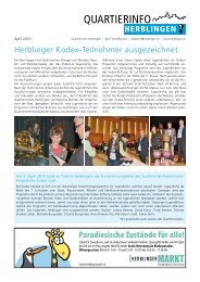 QUARTIERINFO - Quartierverein Herblingen