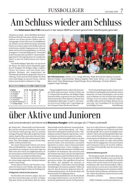 Ausgabe Oktober 2009 - FC Bolligen