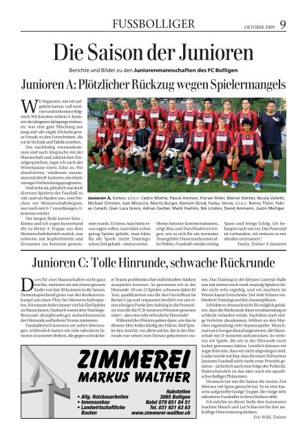 Ausgabe Oktober 2009 - FC Bolligen