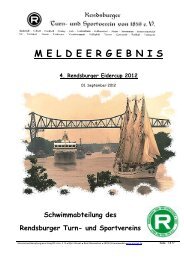 MELDEERGEBNIS 4. Rendsburger Eidercup 2012 - BMTV