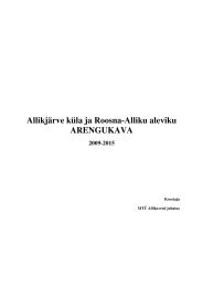 Allikjärve küla ja Roosna-Alliku aleviku ARENGUKAVA 2009-2015