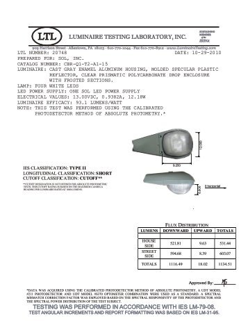 Lm 79 Report 10 T2 75w Pdf 107kb Solar Outdoor Lighting Lm 79 Report Chd T2 15w Pdf 707kb Solar Outdoor Lighting