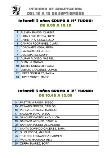 Infantil I - adaptac.. - Colegio San JosÃ© Dominicas