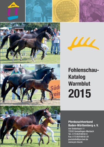 Fohlenschaukatalog PZV Baden-Württemberg 2015