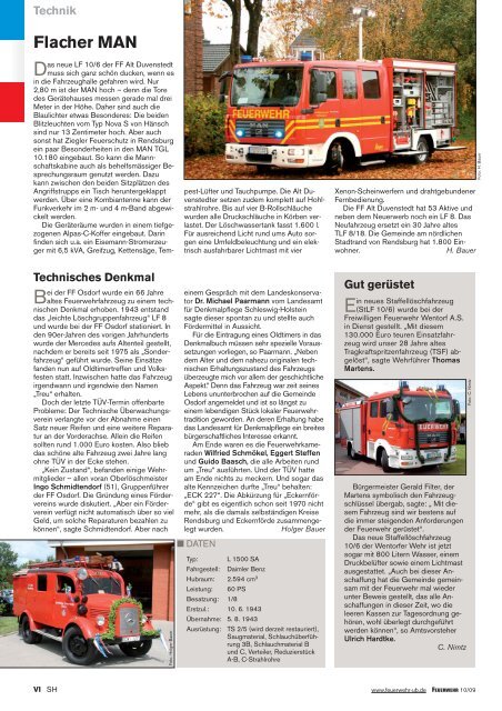 landesfeuerwehrverband schleswig-holstein - Dev - Feuerwehr