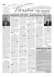 Number 3 (22) september (PDF) - VÃ¤rska Vallavalitsus - VÃ¤rska vald