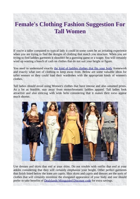 tall ladies clothing
