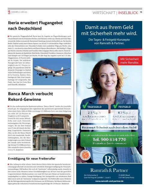 Die Inselzeitung Mallorca Juni 2015 