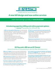 A new bill design and new online services - HRSD