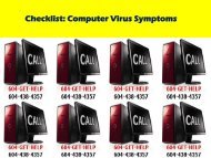 Checklist: Computer Virus Symptoms