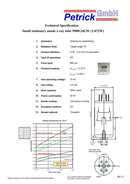 GmbH Petrick Small stationary anode x-ray tube ... - Petrick-GmbH