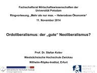 Ordoliberalismus: der „gute“ Neoliberalismus?