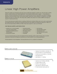 Linear High Power Amplifiers - TECT Electronics