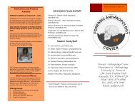Information Brochure - Forensic Anthropology Center