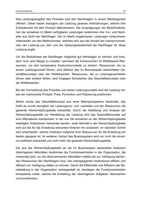 Willer Businessplan und Markterfolg eines Geschäftskonzepts