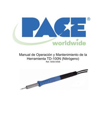 Manual de OperaciÃ³n y Mantenimiento de la ... - PACE Worldwide