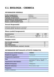 Insegnamenti primo anno - Tecniche ortopediche - UniversitÃ  degli ...