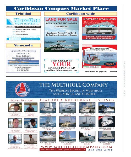 Caribbean Compass Yachting Magazine June 2015