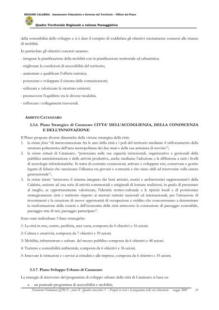 parte seconda - Regione Calabria - Dipartimento Urbanistica e ...