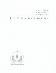 Commencement Program - Kellogg Community College Digital ...