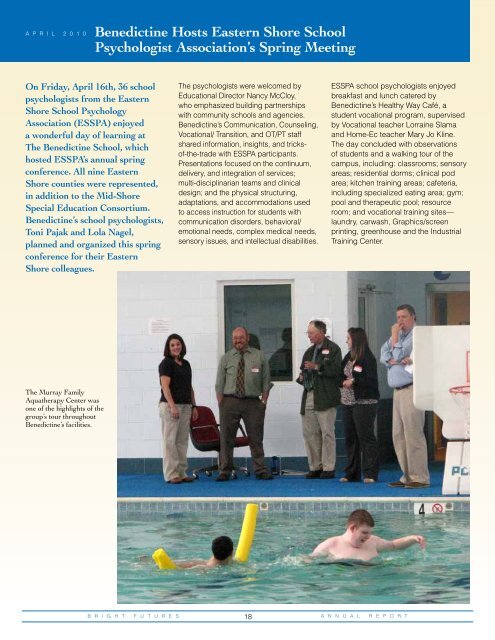 AnnuAl RepoRt for Fiscal Year 2010 - Benedictine School