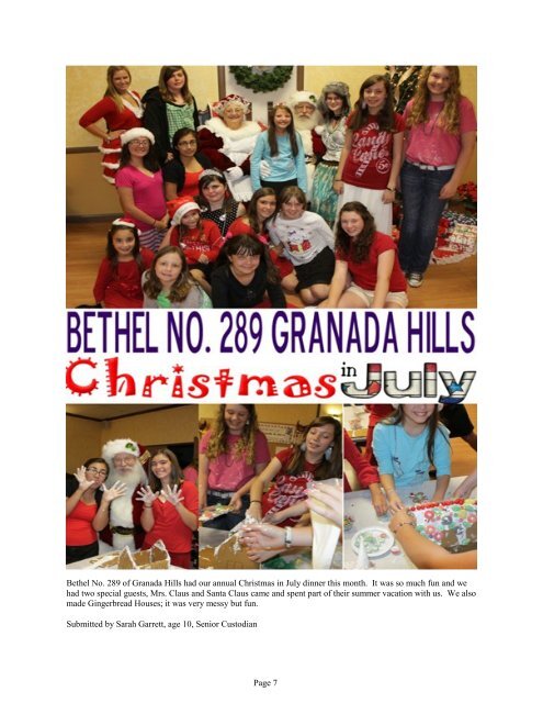 Bethel No. 102 of Grass Valley Cere - California Job's Daughters ...