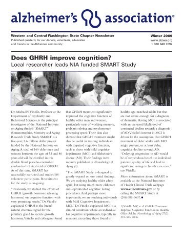 Does GHRH Improve Cognition? - Alzheimer's Association