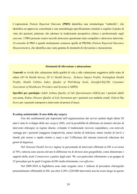 Manuale di formazione per il governo clinico: Appropriatezza