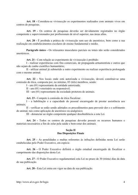 Institui o CÃ³digo Estadual de ProteÃ§Ã£o aos Animais, no ... - Procempa