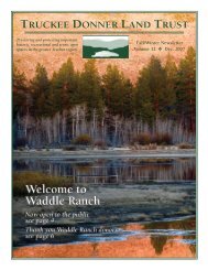 Download newsletter - Truckee Donner Land Trust