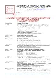 Programma corso Avo - Centro Servizi Volontariato Salento