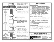 SPECIFICATIONS Pole-SafeÂ® Model No. 4075 Breakaway Support ...