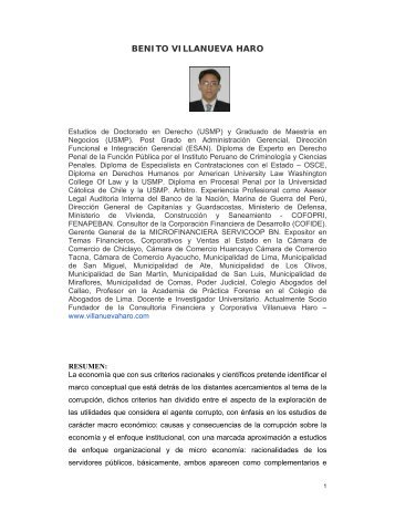 BENITO VILLANUEVA HARO - Facultad de Derecho