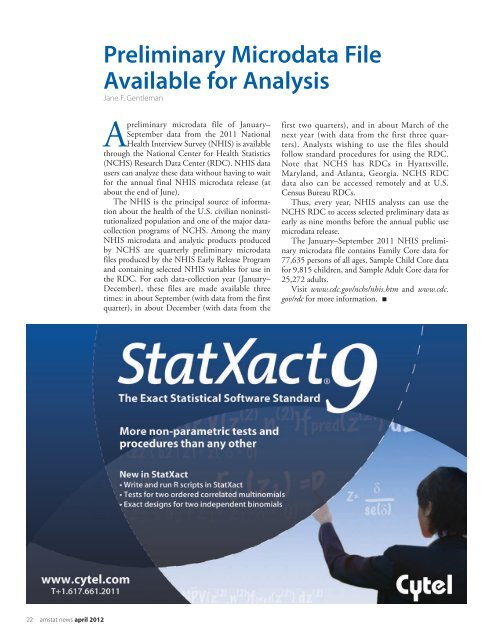 Amstat News - American Statistical Association