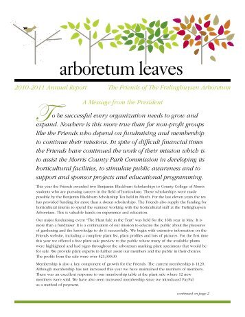 to view the document (pdf) - Friends of the Frelinghuysen Arboretum