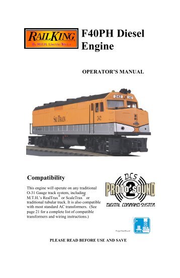 F40PH Diesel Engine - MTH Trains