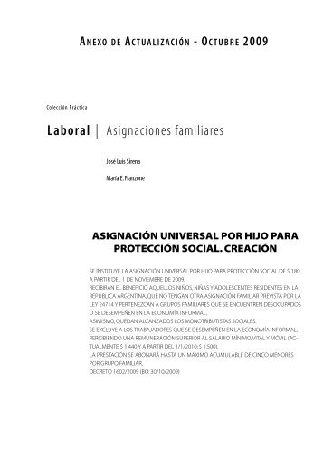 Laboral | Asignaciones familiares - Errepar