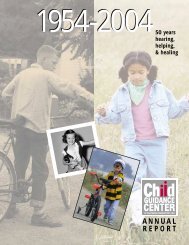 Annual Report 2004 - Child Guidance Center of Southern Connecticut