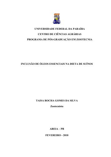 Dissertao Tasa - CCA/UFPb - Universidade Federal da ParaÃ­ba