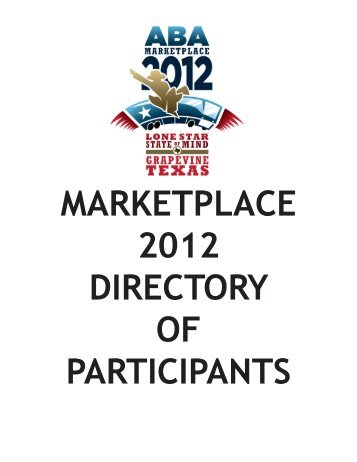 marketplace 2012 directory of participants - American Bus Association