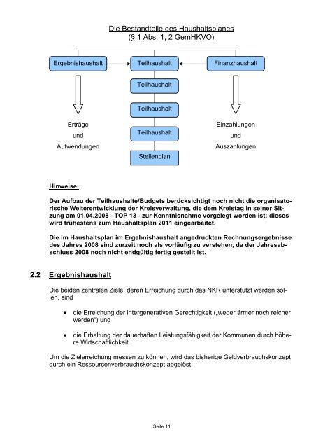 2. Neues Kommunales Haushalts- und Rechnungswesen (NKR)