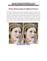 Photo Retouching for Mature Person
